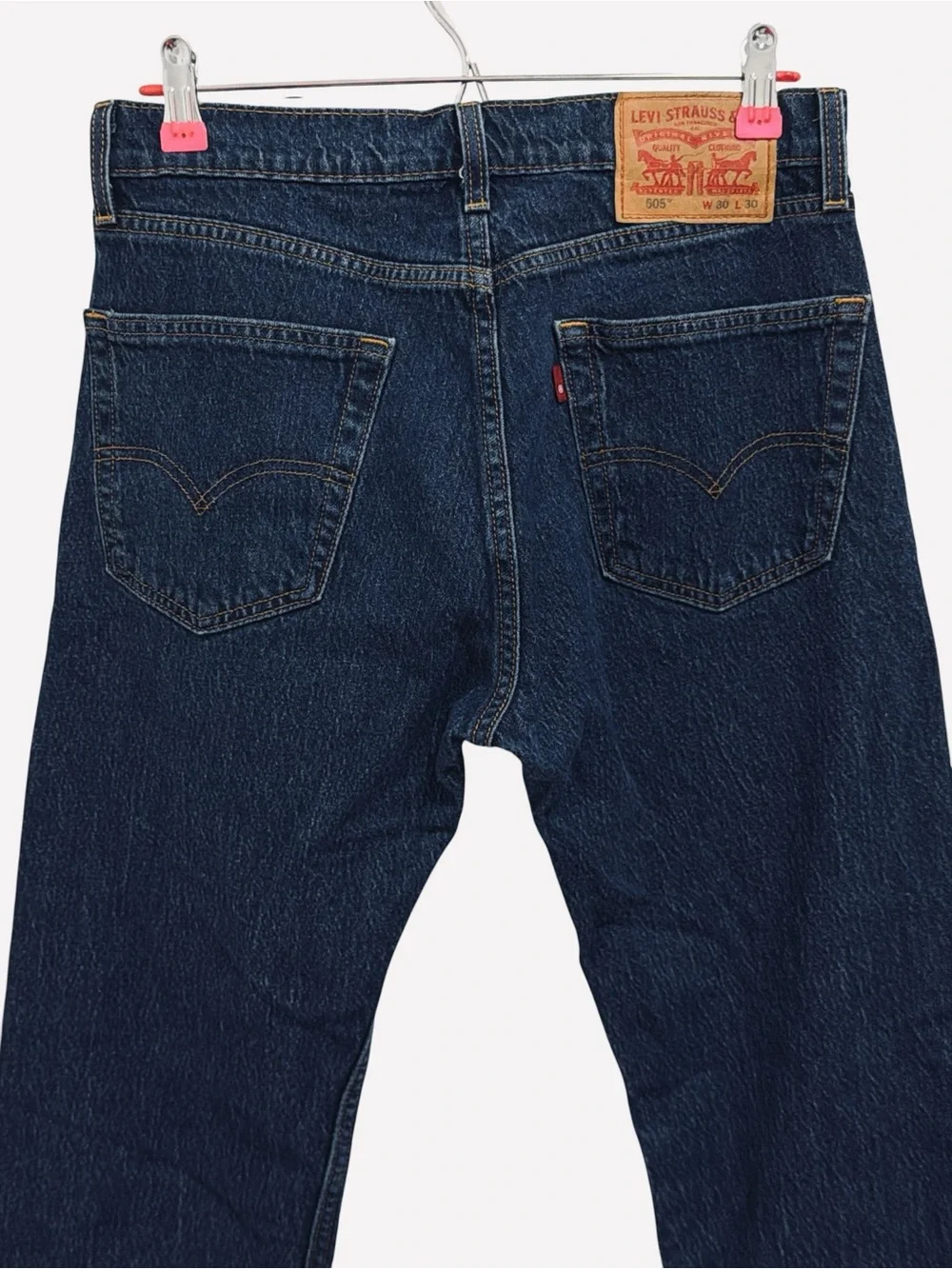 Levi’s 505 Regular Fit Straight Leg Dark Wash Jeans Men’s Size 30x30
